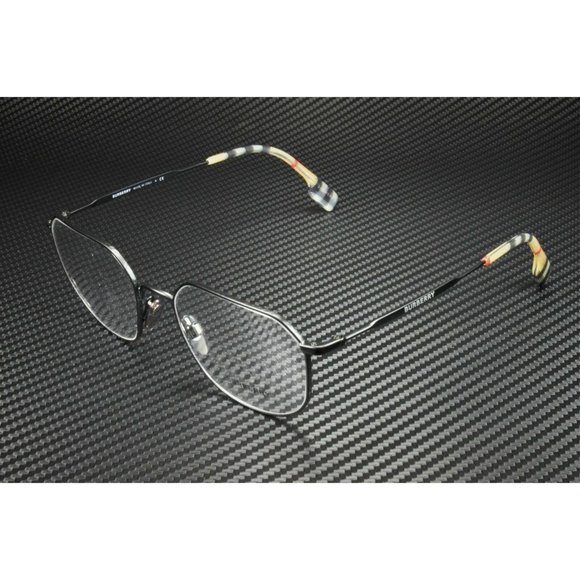 Burberry Matte Black Square Men Eyeglasses - Picture 1 of 4